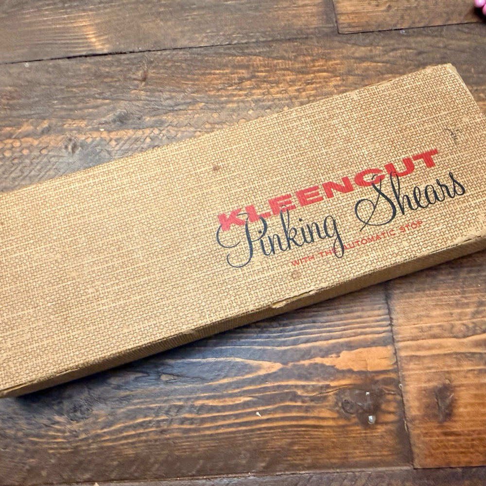 Vintage Deluxe Kleencut Pinking Shears Scissors No. 180 Original Box 7.5" Long - Picture 8 of 12